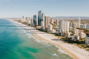 The Gold Coast strip, Queensland, Australia with stunning blue water - Leisure Travel Enterprises