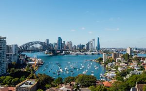 Sydney, Australia with Harbour Bridge and Sydney skyline on a clear sunny day - Leisure Travel Enterprises