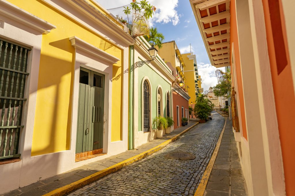 Streets with colorful houses at Old San Juan, Puerto Rico - Leisure Travel Enterprises 