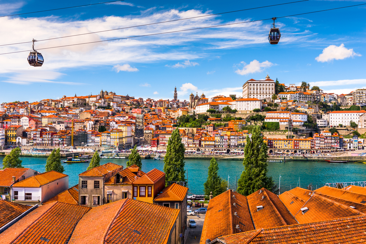 Porto, Portugal old town on the Douro River - LTE